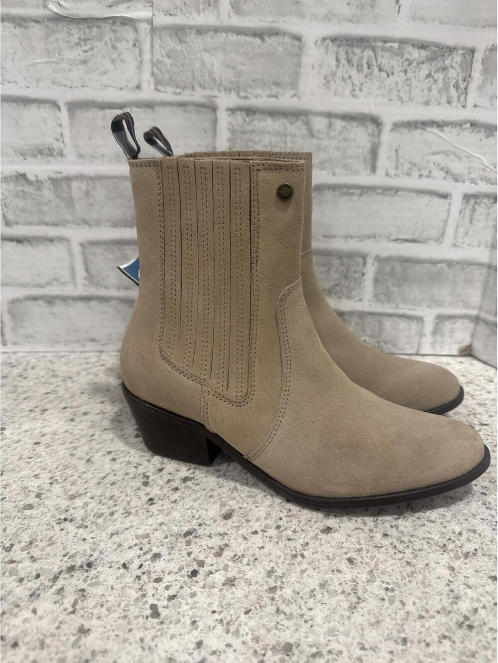 Barbour Prue Women's Suede Ankle Boots in Taupe, Size 37, NWT
